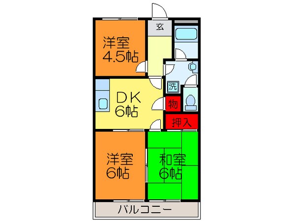 コンフォール若江の物件間取画像